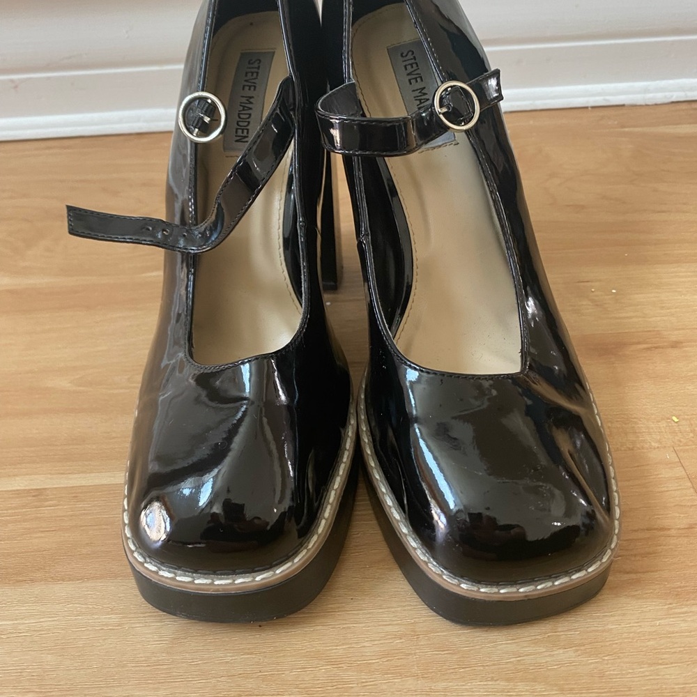 Steve Madden Women's Mary Jane Heels Patent Leather Size 9.5 - Picture 6 of 8